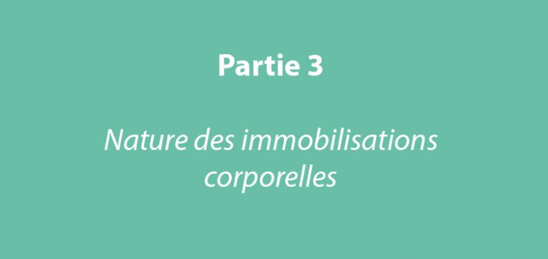 Nature des immobilisations corporelles