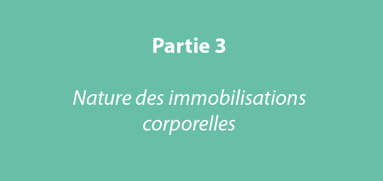 Nature des immobilisations corporelles